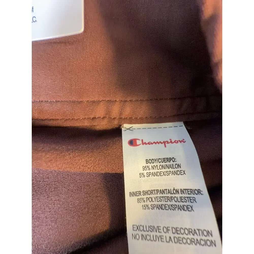 Champion Brown Athletic Skort Womens 10 NWT Stretch Moisture Wicking‎ Pockets
